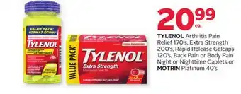 Rexall Tylenol arthritis pain relief 170' s, extra strength 200' s, rapid release gelcaps 120' s, back pain or body pain night or ni offer