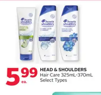 Rexall Head & shoulders hair care offer