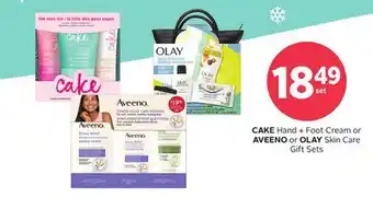 Rexall Cake hand + foot cream or aveeno or olay skin care gift sets offer