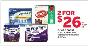 Rexall Ensure, boost or glucerna meal replacement beverage offer