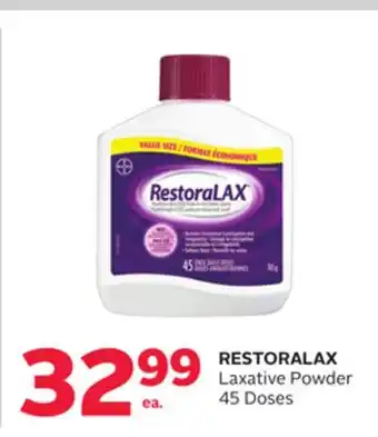 Rexall Restoralax laxative powder 45 doses offer