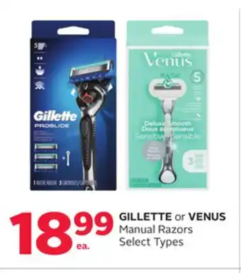 Rexall Gillette or venus manual razors offer