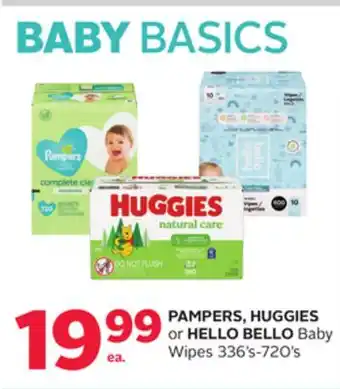 Rexall Pampers, huggies or hello bello baby wipes offer