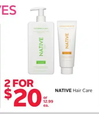 Rexall Native hair care offer