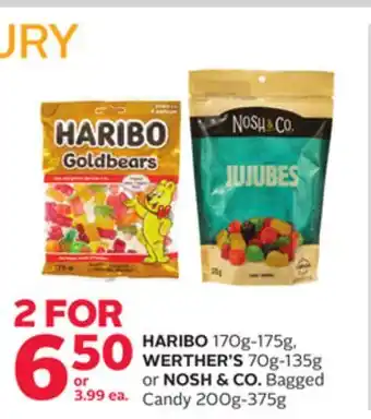 Rexall Haribo 170g-175g, werther's 70g-135g or nosh & co. bagged candy 200g-375g offer