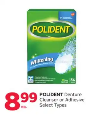 Rexall Polident denture cleanser or adhesive offer