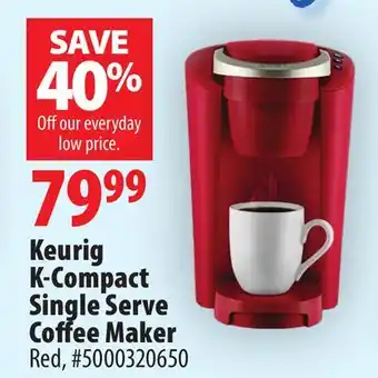London Drugs Keurig k-compact single serve coffee maker offer