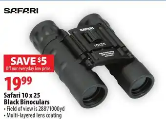 London Drugs Safari 10 x 25 black binoculars offer