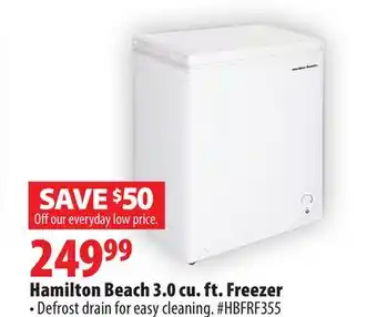 London Drugs Hamilton beach 3.0 cu. ft. freezer offer