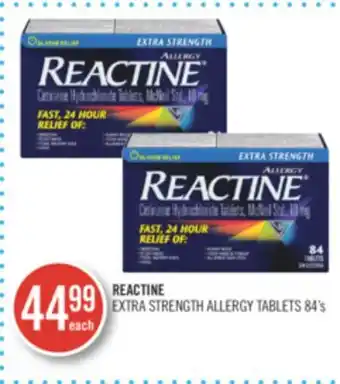 Shoppers Drug Mart Reactine extra strength allergy tablets offer