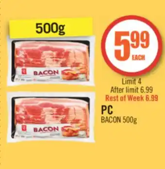 Shoppers Drug Mart Pc bacon offer