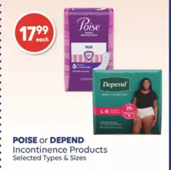 Shoppers Drug Mart Poise or depend incontinence products offer