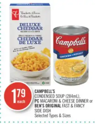 Shoppers Drug Mart Campbell's condensed soup (284 ml) pc macaroni & cheese dinner or ben's original fast & fancy side dish offer