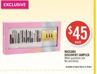 Shoppers Drug Mart Mascara discovery sampler offer