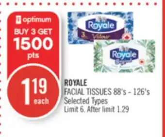 Shoppers Drug Mart Royale facial tissues offer