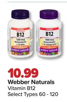 PharmaChoice Webber naturals vitamin b12 offer
