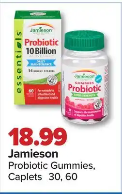 PharmaChoice Jamieson probiotic gummies, caplets offer