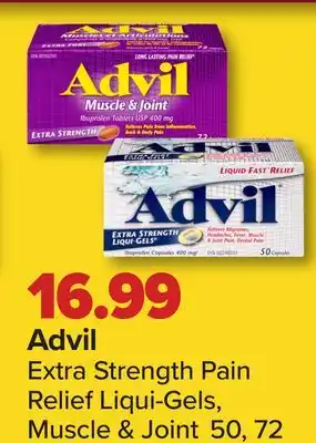 PharmaChoice Advil extra strength pain relief liqui-gels, muscle & joint offer