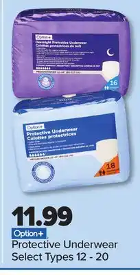 PharmaChoice Option+ protective underwear offer