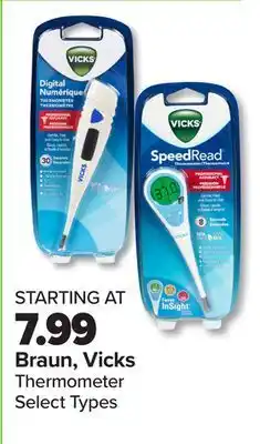 PharmaChoice Braun, vicks thermometer offer