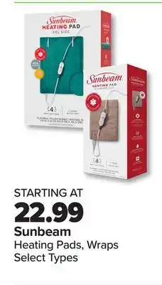 PharmaChoice Sunbeam heating pads, wraps offer