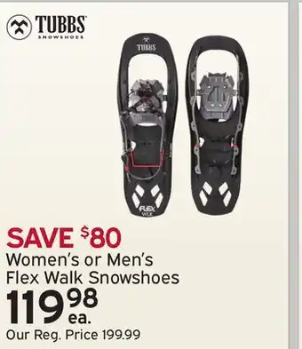 Atmosphere Tubbs women's or men's flex walk snowshoes offer