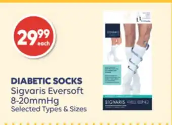 Wellwise by Shoppers Diabetic socks sigvaris eversoft 8-20mmhg offer