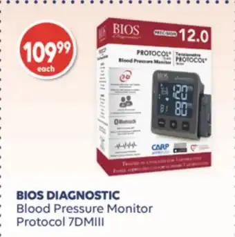 Wellwise by Shoppers Bios diagnostic blood pressure monitor protocol 7dmiii offer