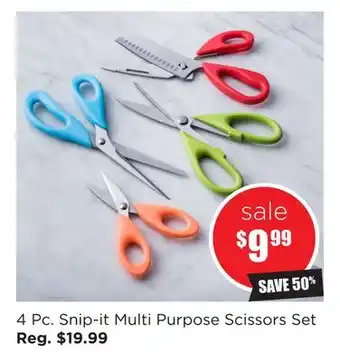 Kitchen Stuff Plus 4 pc. snip-it multi purpose scissors set offer
