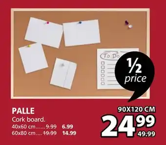 JYSK Palle cork board offer
