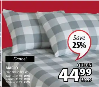 JYSK Marlo flannel sheet set offer