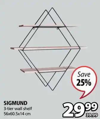 JYSK Sigmund 3-tier wall shelf offer