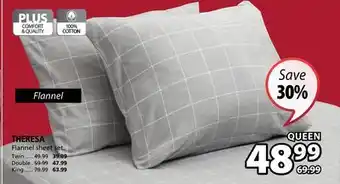 JYSK Theresa flannel sheet set offer