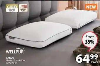JYSK Wellpur vardo memory foam pillow offer
