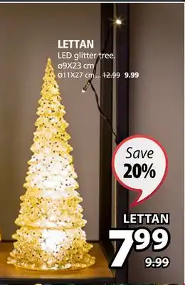 JYSK Lettan led glitter tree offer