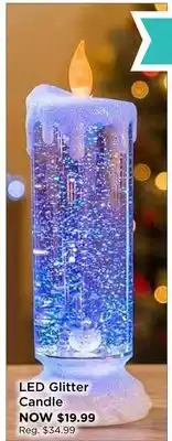 Showcase Led glitter candle offer