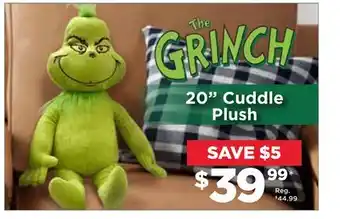Showcase The grinch 20 cuddle plush offer