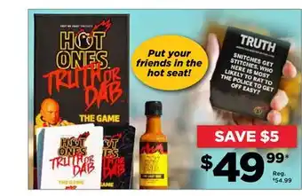 Showcase Hot ones truth or dab the game offer