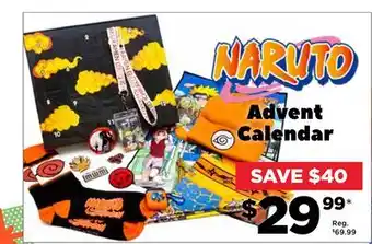 Showcase Naruto advent calendar offer