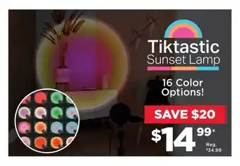 Showcase Tiktastic sunset lamp offer