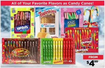 Showcase All of your favorite flavors as candy canes! offer