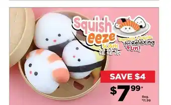Showcase Squish eeze sushi offer