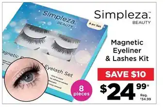 Showcase Simpleza beauty magnetic eyeliner & lashes kit offer