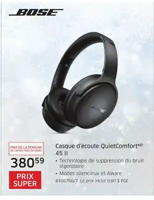 The Source Casque d'écoute quietcomfort 45 ii bose offer