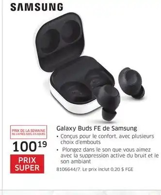 The Source Galaxy buds fe de samsung offer