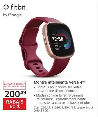 The Source Montre intelligente versa 4mc fitbit offer