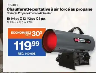 Patrick Morin Portable propane forced air heater offer