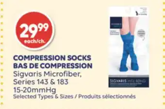 Wellwise by Shoppers Bas de compression sigvaris microfiber, series 143 & 183 15-20 mmhg offer