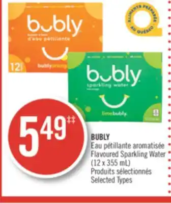 Pharmaprix Bubly flavoured sparkling water offer