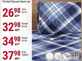 Rossy Printed flannel sheet set offer